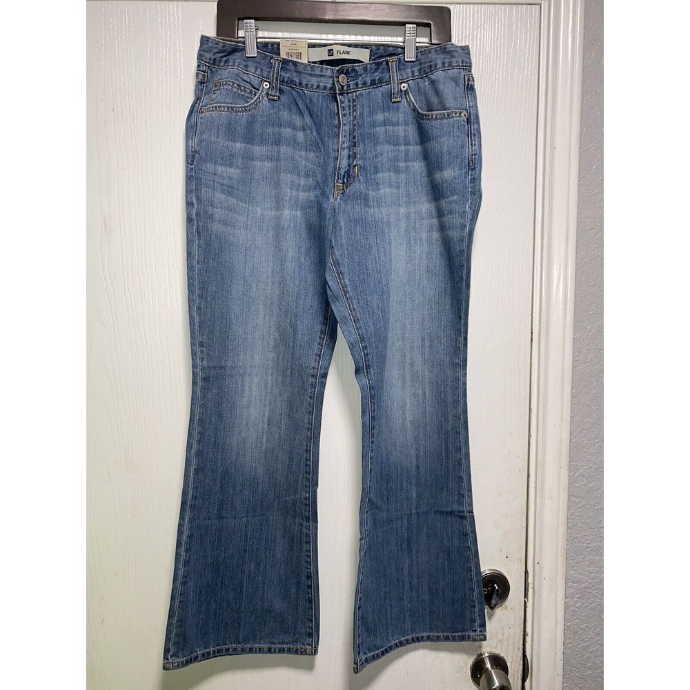 GAP Flare Boot Slightly‎ Loose Blue Denim Jeans Women's Size 10 Ankle Just Below